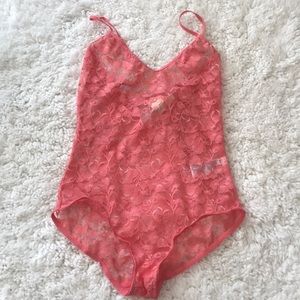FP beach lace bodysuit NWOT